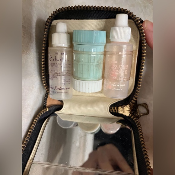 Vintage Contact Lens Case With Mirror & Empty Barnes-Hind Ophthalmic Products - Picture 5 of 6